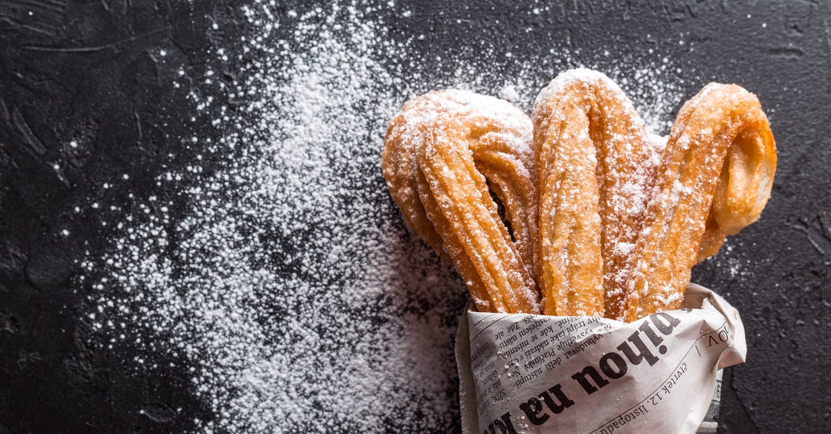 Texture issue in homemade powdered sugar - Churros With Powdered Sugar