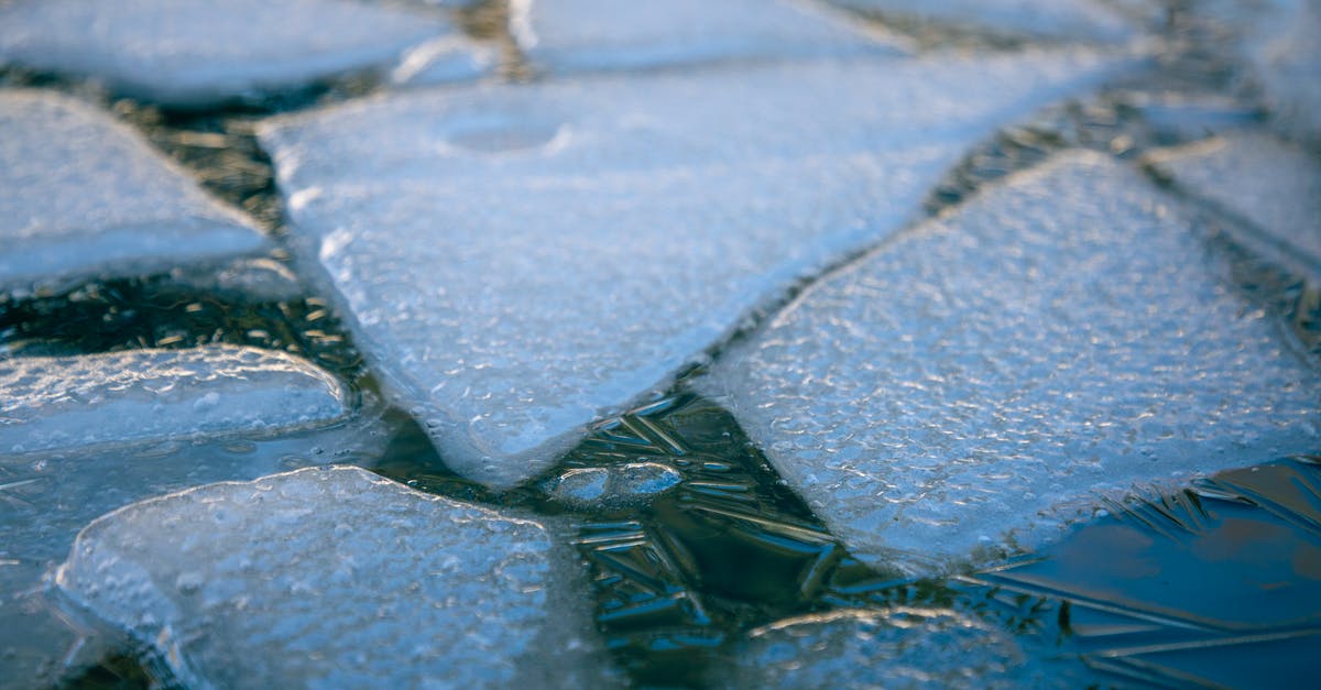 Thawing frozen turkey slices - Water Droplets on Blue Surface