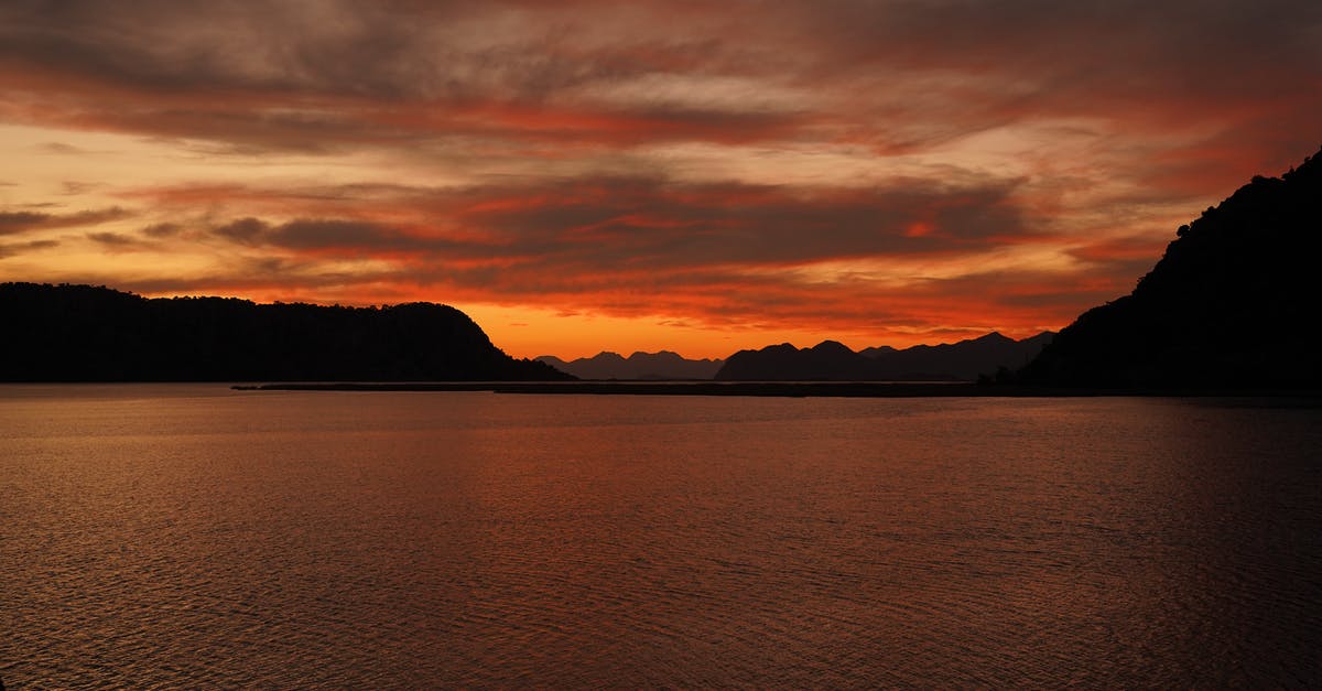 The role of the gluten in an acid environment - Silhouette of Mountain Near Body of Water during Sunset