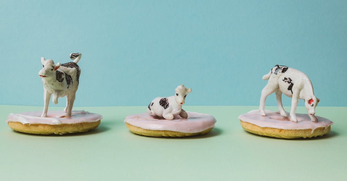 Thickness of ready-to-roll icing - Cow Figurines on Top of Glazed Donuts