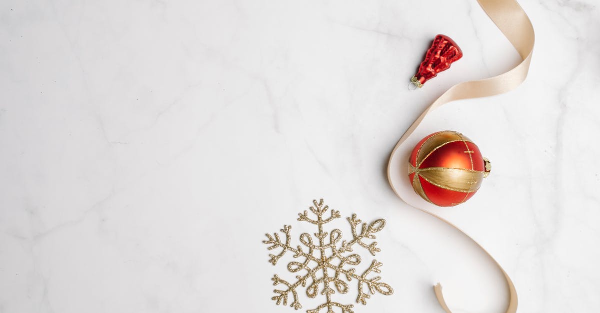 Thin chutney batch from a year ago - Baubles and Christmas decor on white background