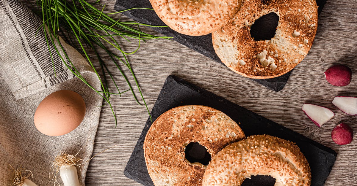 Toasting bagel in my oven - Bagels On Black Plates