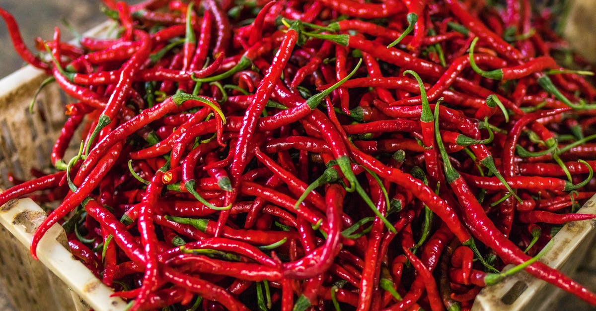 toning down the fresh chilli picquancy - Red Chili Lot