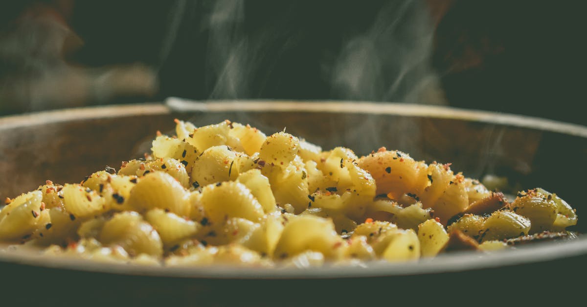 Too much smoke flavor - Smoking hot pasta in pan