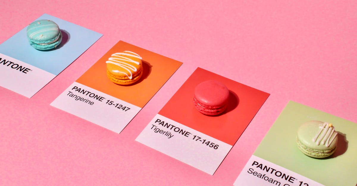 Transporting confections - French Macarons on Pantone Cards