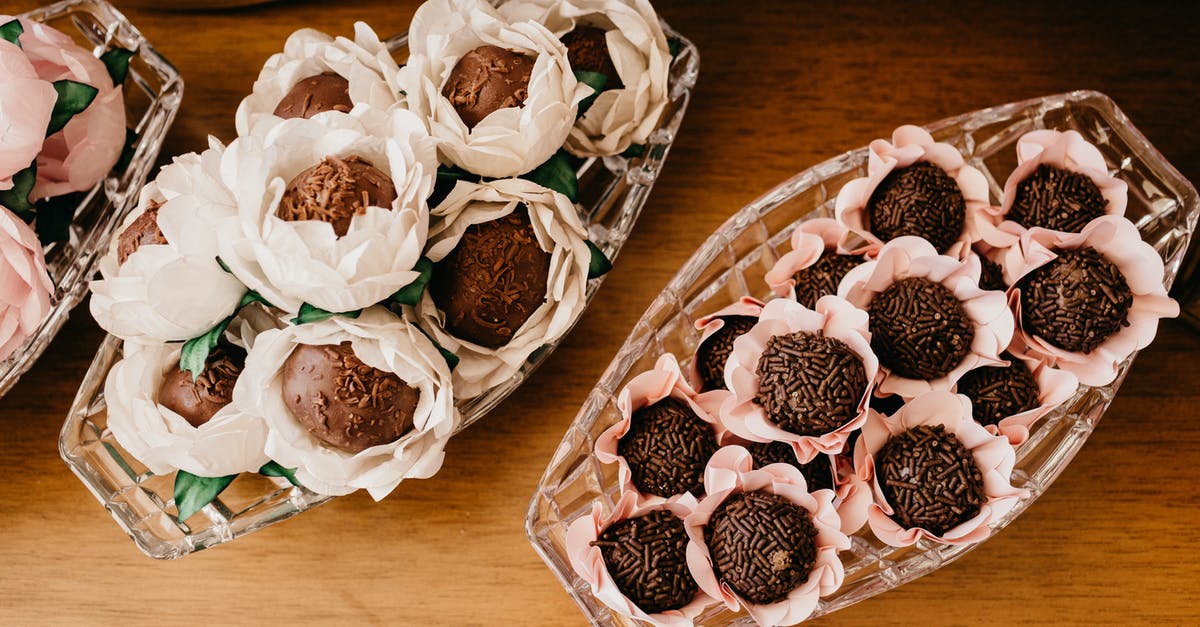 Truffle Errors - not enough chocolate - Assorted delicious chocolate truffles in decorative flowers