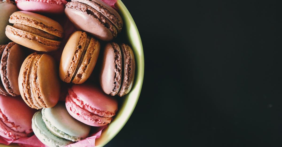 tumeric as coloring for cookies - French Macarons in Bowl