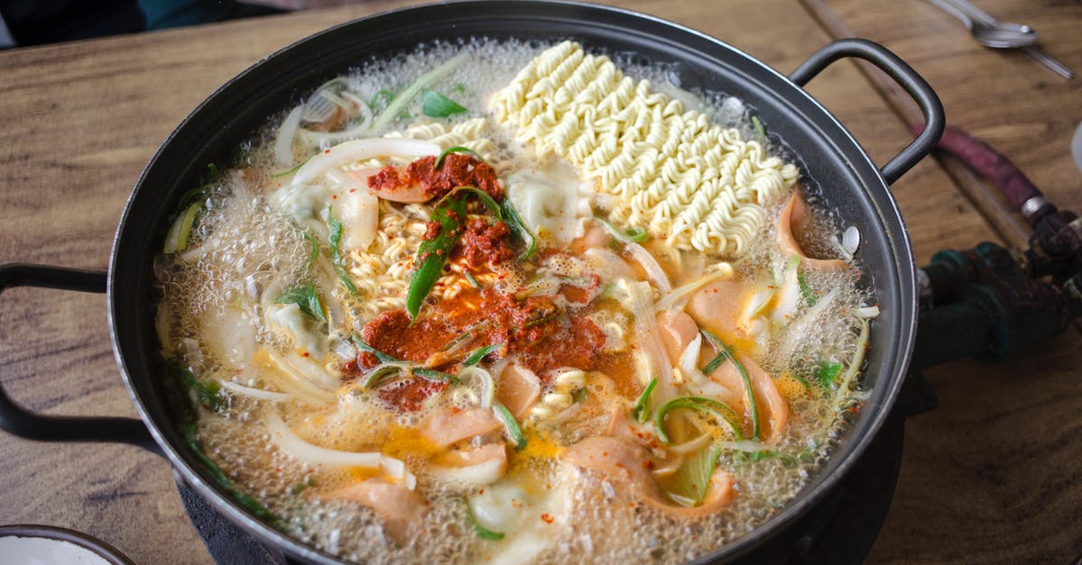 Turning regular noodles into no-boil noodles - Noodles With Vegetables in a Pot