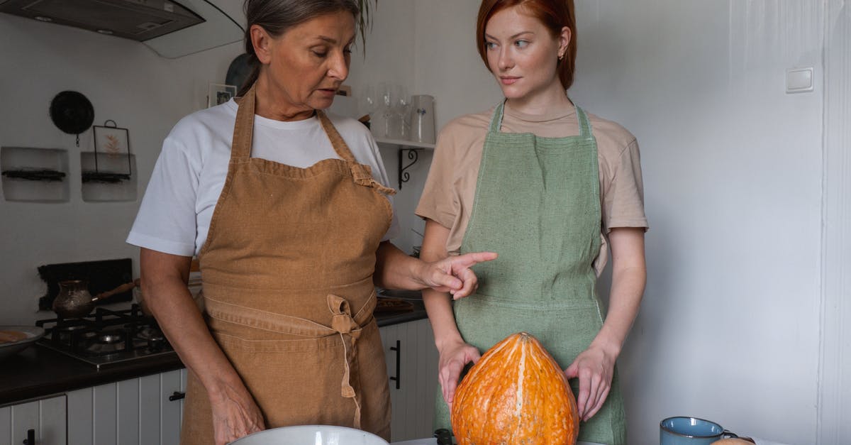 Uncarved Pumpkin - is it still okay to cook with? - Elderly Woman Standing Beside Her Daughter