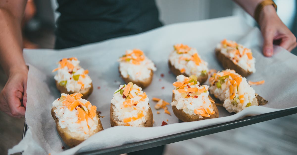 Unused baked potatoes - Baked Potatoes on a Tray 