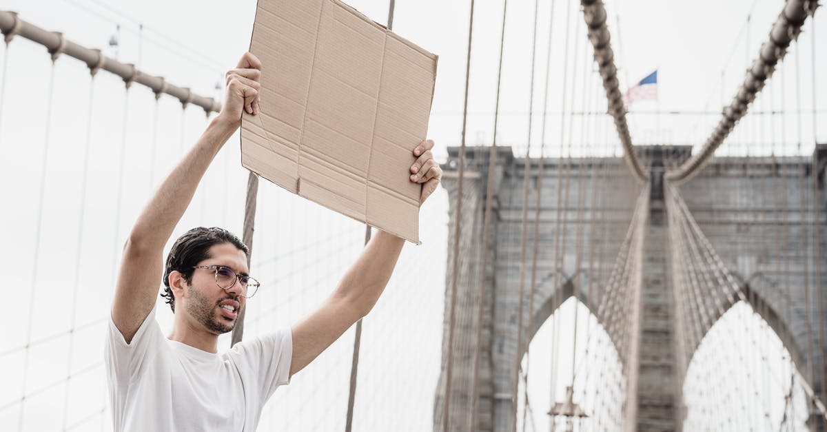 USA analogue of EU Gastronorm standard - A Man with a Blank Placard Raised above His Head