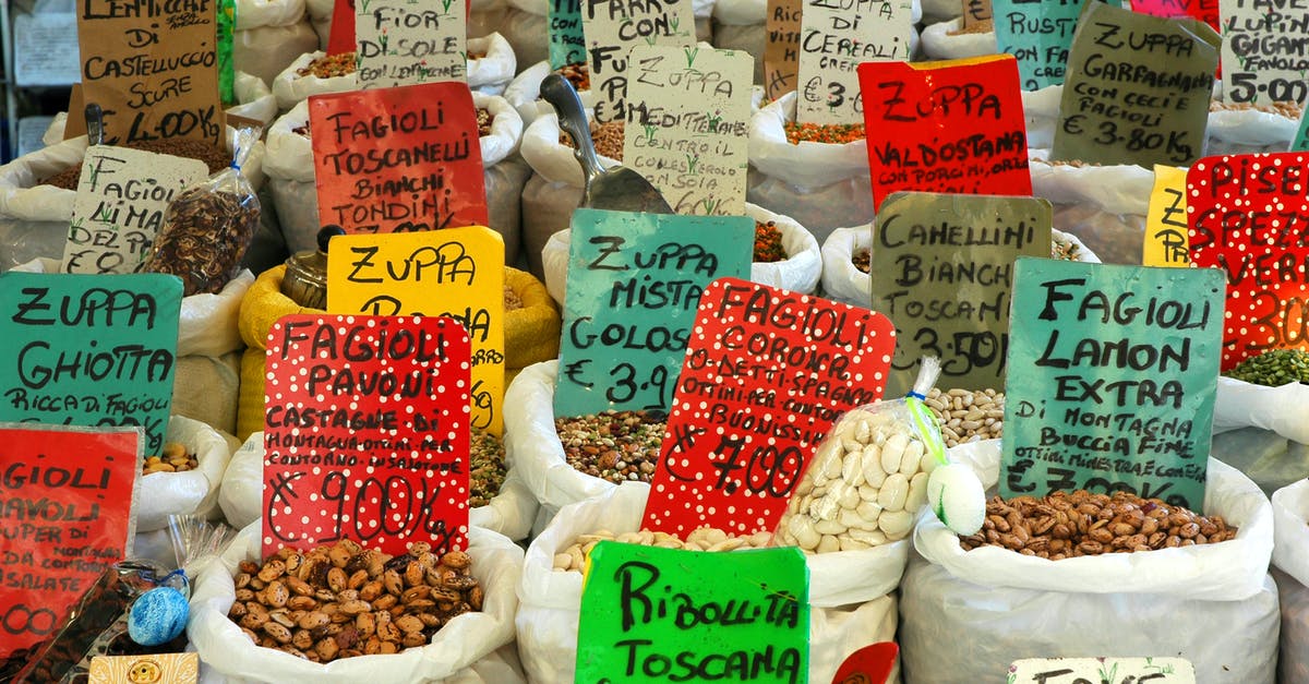 USDA or Food Labeling? - Assorted Beans in White Sacks