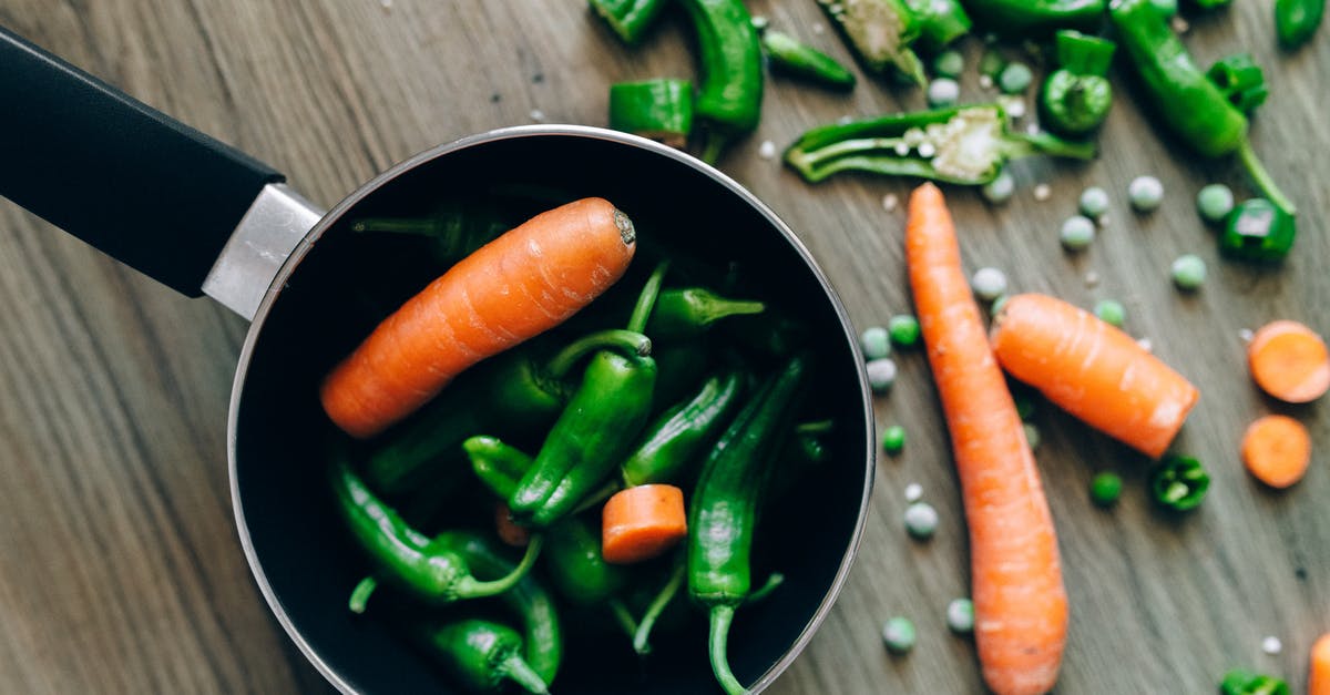 Use chia seeds to help thicken a pot pie - Carrots and Green Chili Peppers