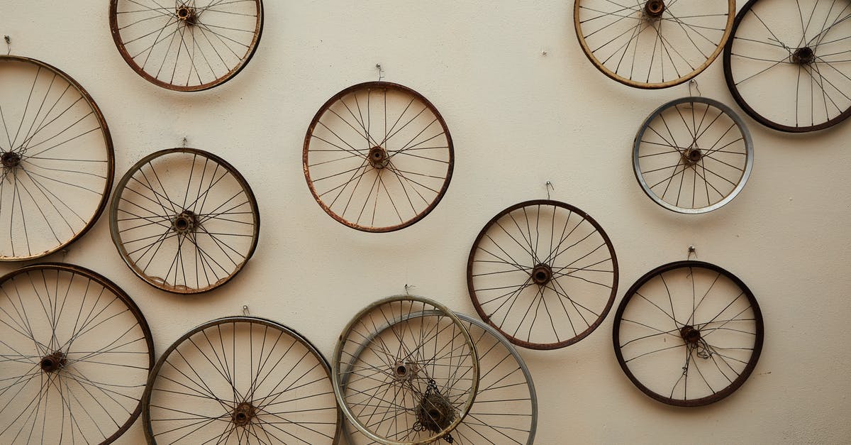 Used old chicken broth in a stew, but washed it out. Will it be safe to eat? - Different shapes and sizes spoke wheels hanging on light wall