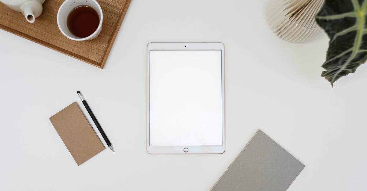 Using decorative loaf pans - Light workplace with tablet with blank screen