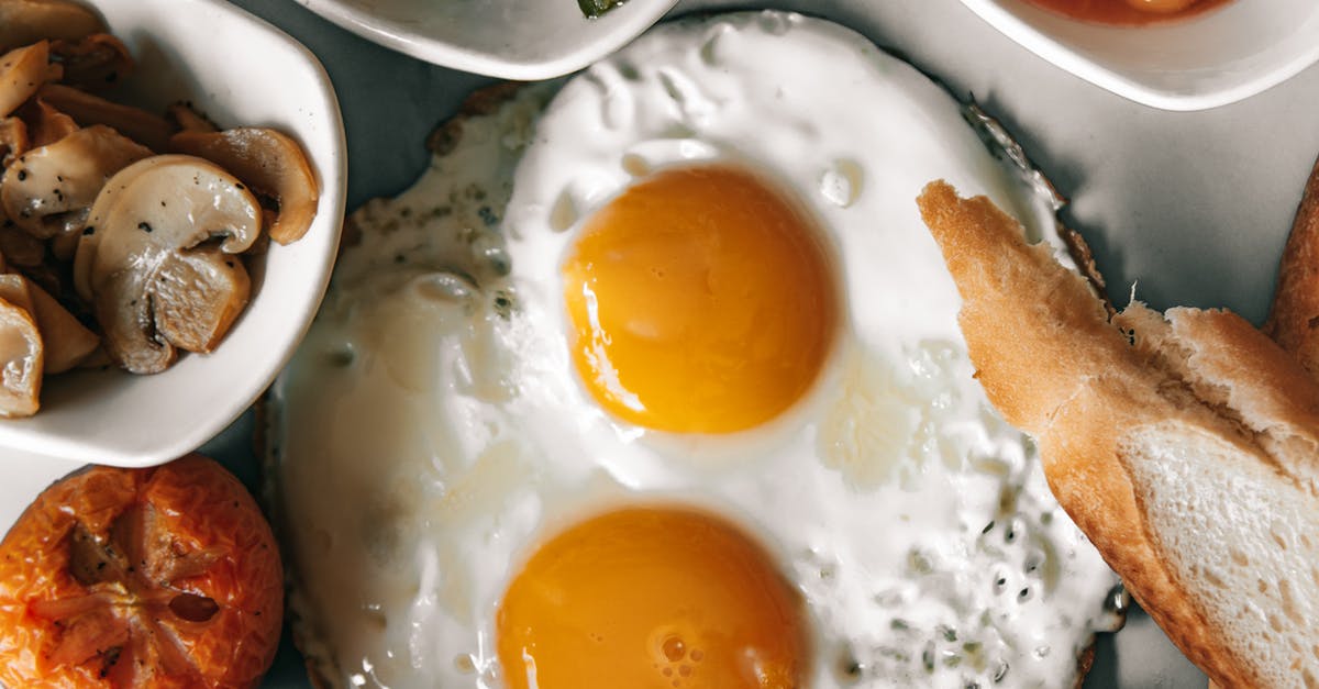 Using eggs in pudding - yolks vs whole eggs - Sunny Side Up Eggs On White Ceramic Plate