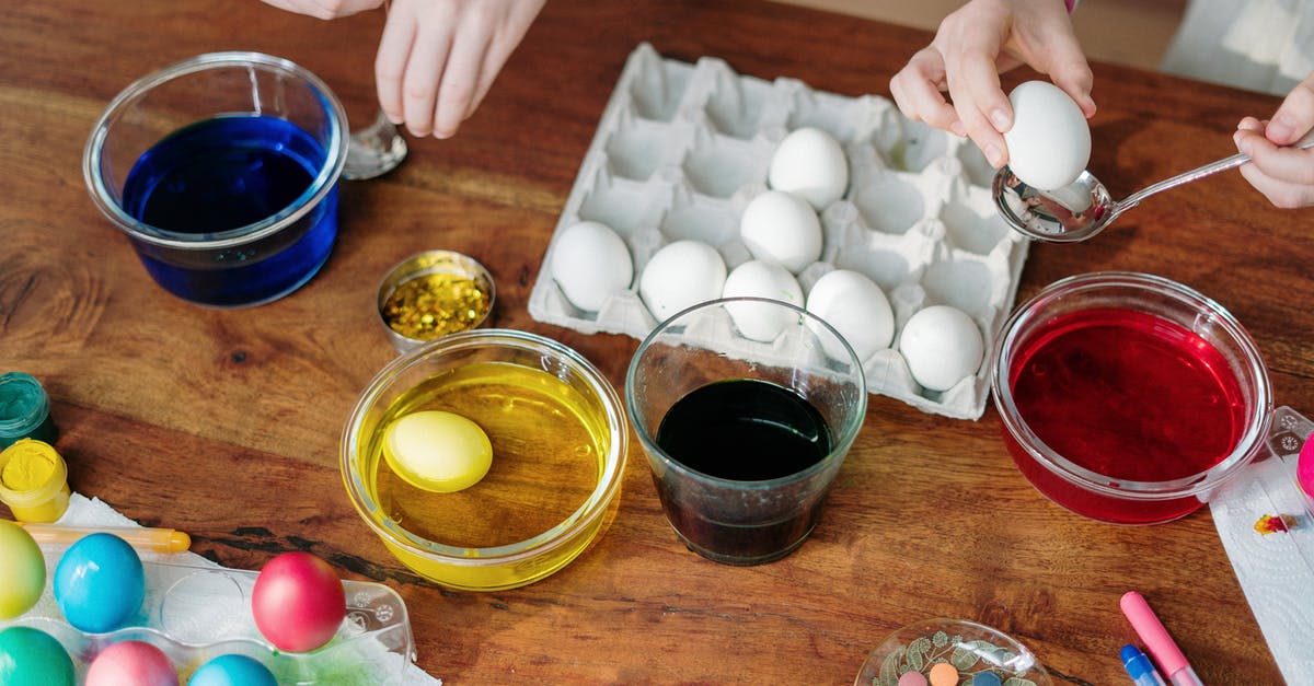 Using other liquid than water when making stock - White Eggs Dip on Colorful Liquid