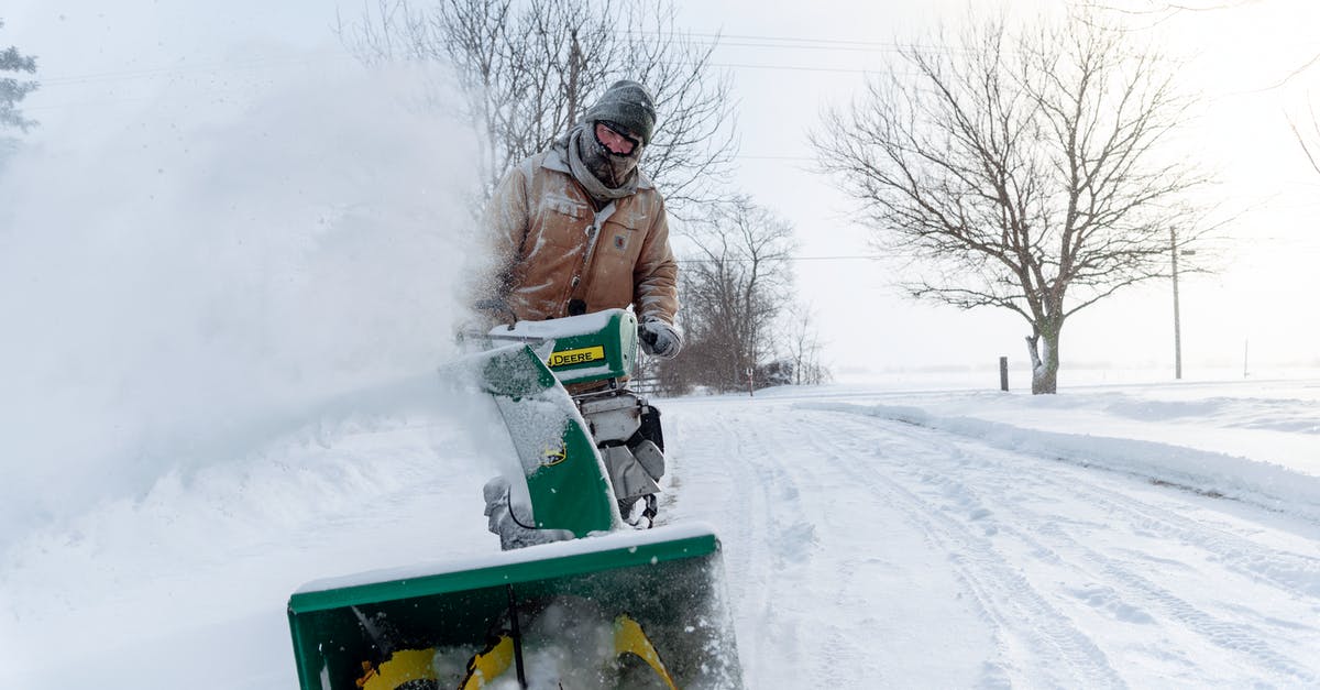 Using powdered salt vs regular - Man with Snow Blower on the Road