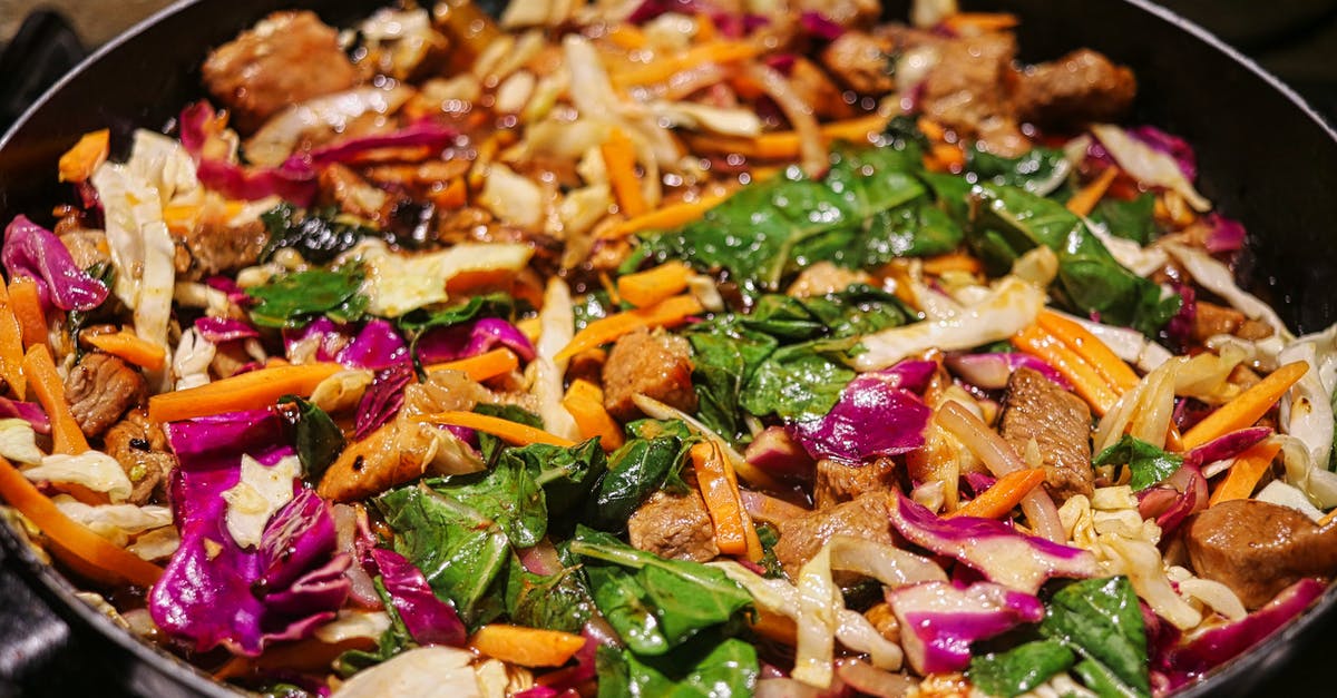 Utensils for stir frying ground beef - Vegetable Dish