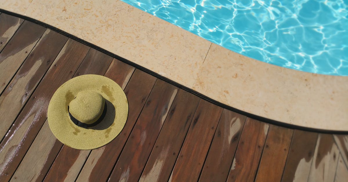 Water turned brown - Brown Sunhat Near Swimming Pool