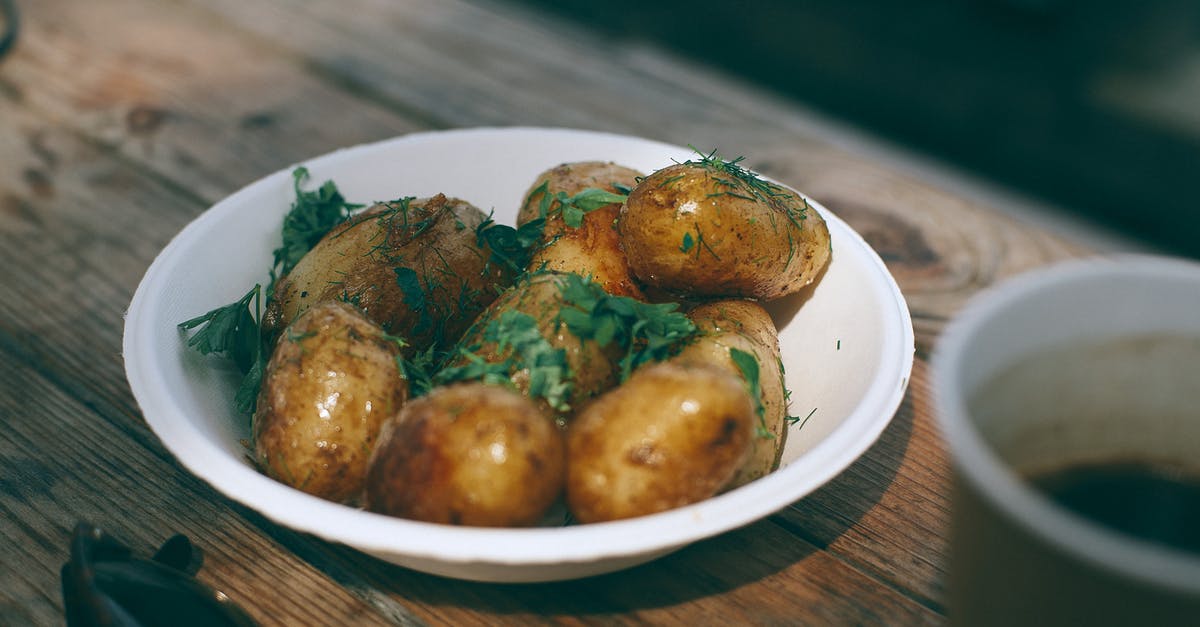 Watery Russet Baked Potato - Delicious baked potatoes with greenery