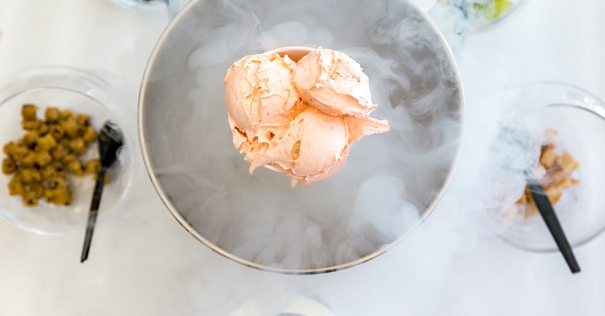 Ways to displace liquids while cooking - Bowl of Ice Cream