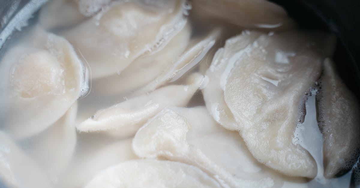 Ways to displace liquids while cooking - Close-up Shot of Dumplings in the Water