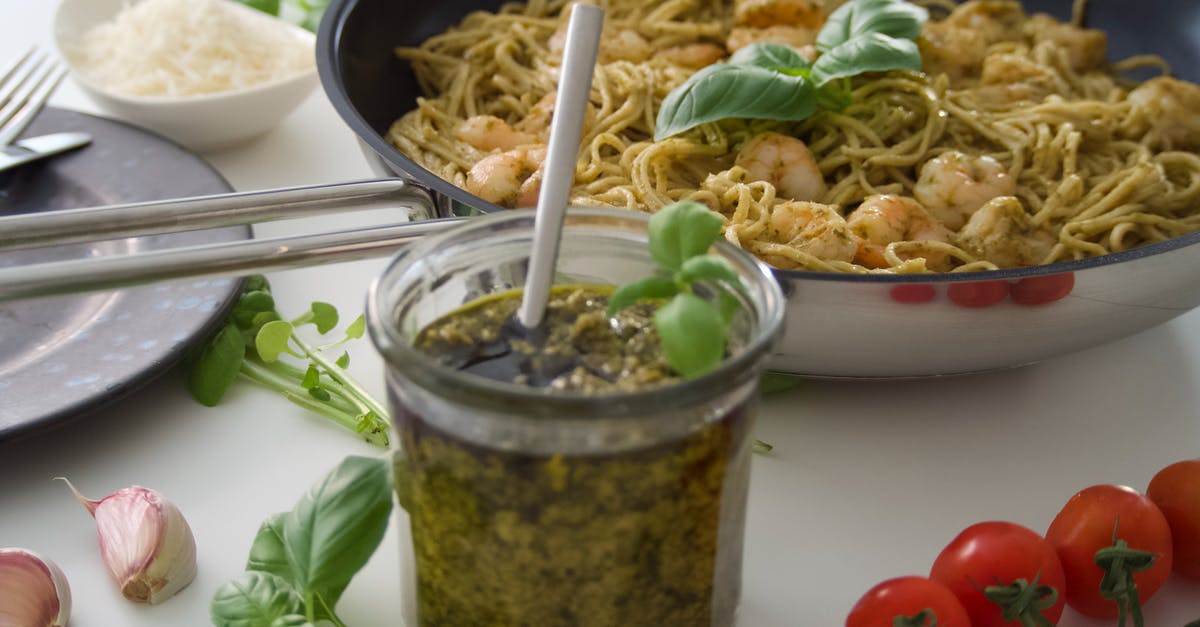 What's a good substitute for basil in pesto sauce? - Shrimp Pasta Dish With Pesto Sauce