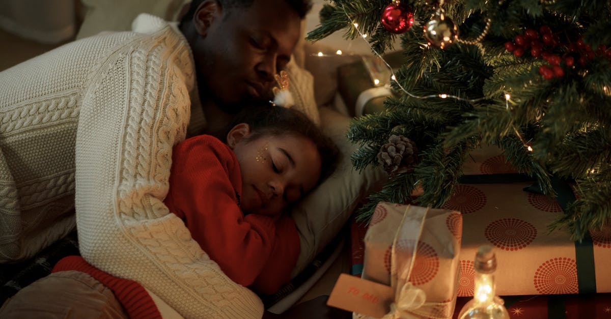 What's a good syrup for home-made chocolate? - Dad and Daughter Lying Down Near a Christmas Tree