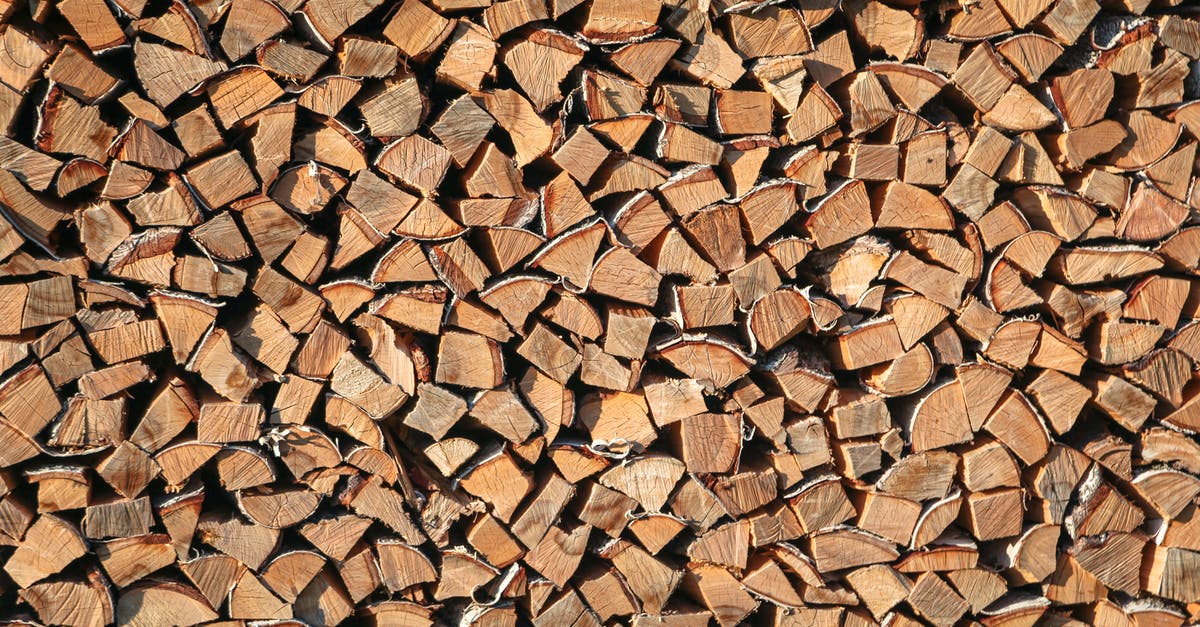 What's the beef cut with solid, thick bone? - Textured background of dry firewood in rows