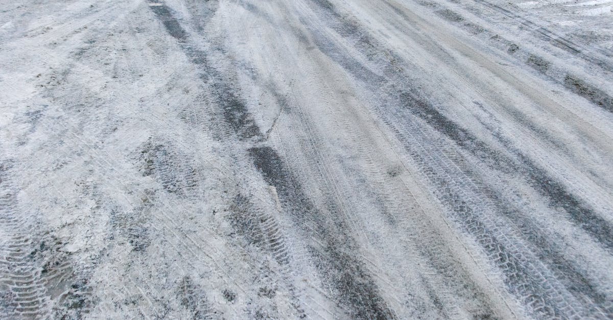 What's the best way to store (freeze) purchased ground beef? - Snowy road with transport tracks in winter day