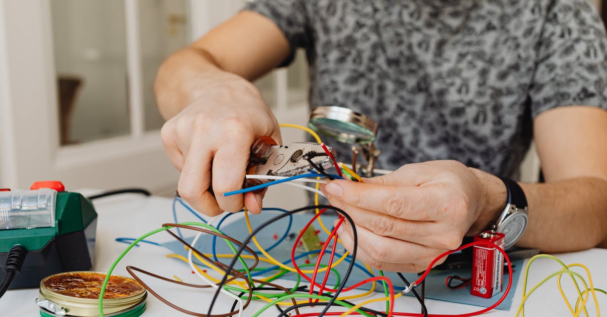 What's the formula for cutting vinegar acidity? - Photo of a Person's Hands Cutting a Green Cable