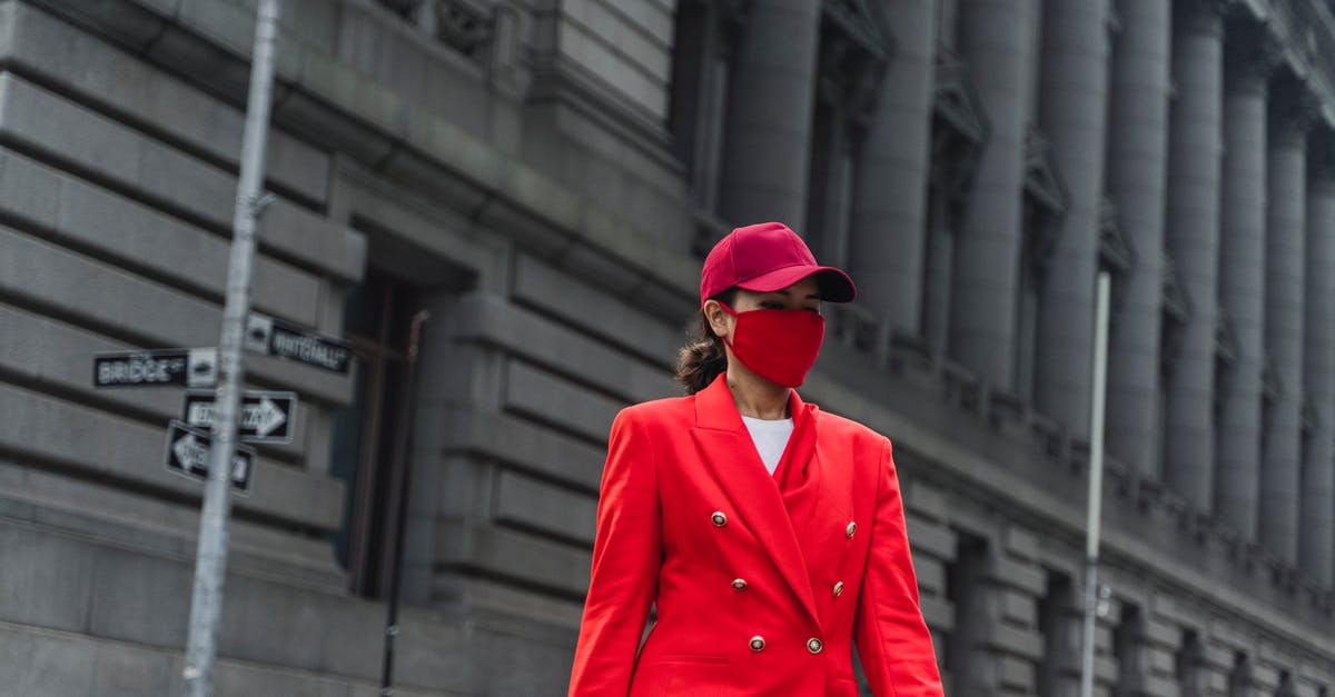 What are Hull Hotcakes? [closed] - Close-Up Shot of a Woman in Red Blazer and Face Mask