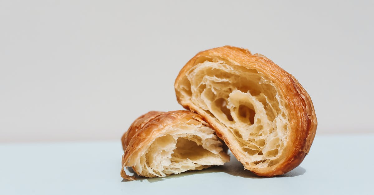 What are the breads with big holes and small holes called? - Close-Up Photo of a Halved Croissant