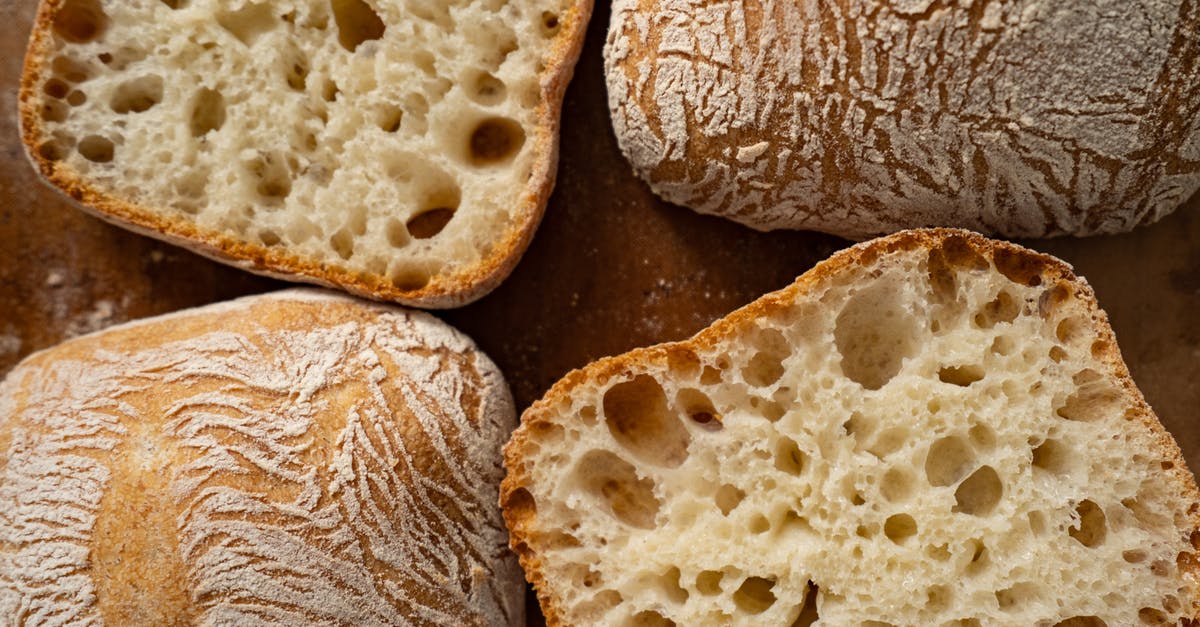 What are the breads with big holes and small holes called? - A Close-Up of Sliced Ciabatta