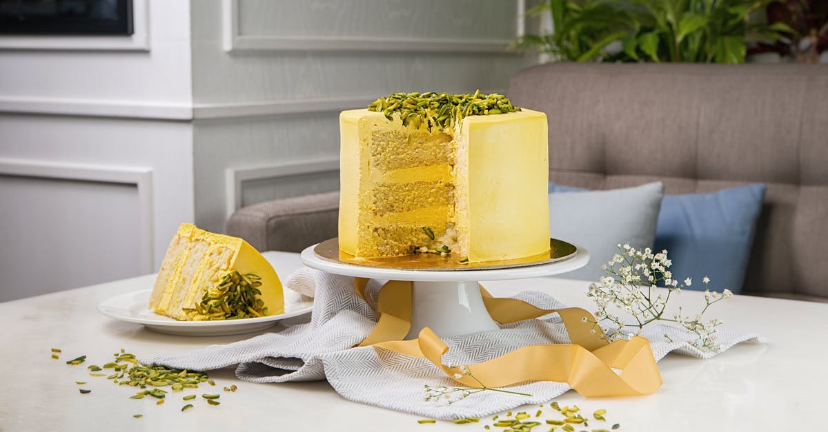 What are the layers in this cake? - Yellow Cake on White Ceramic Plate
