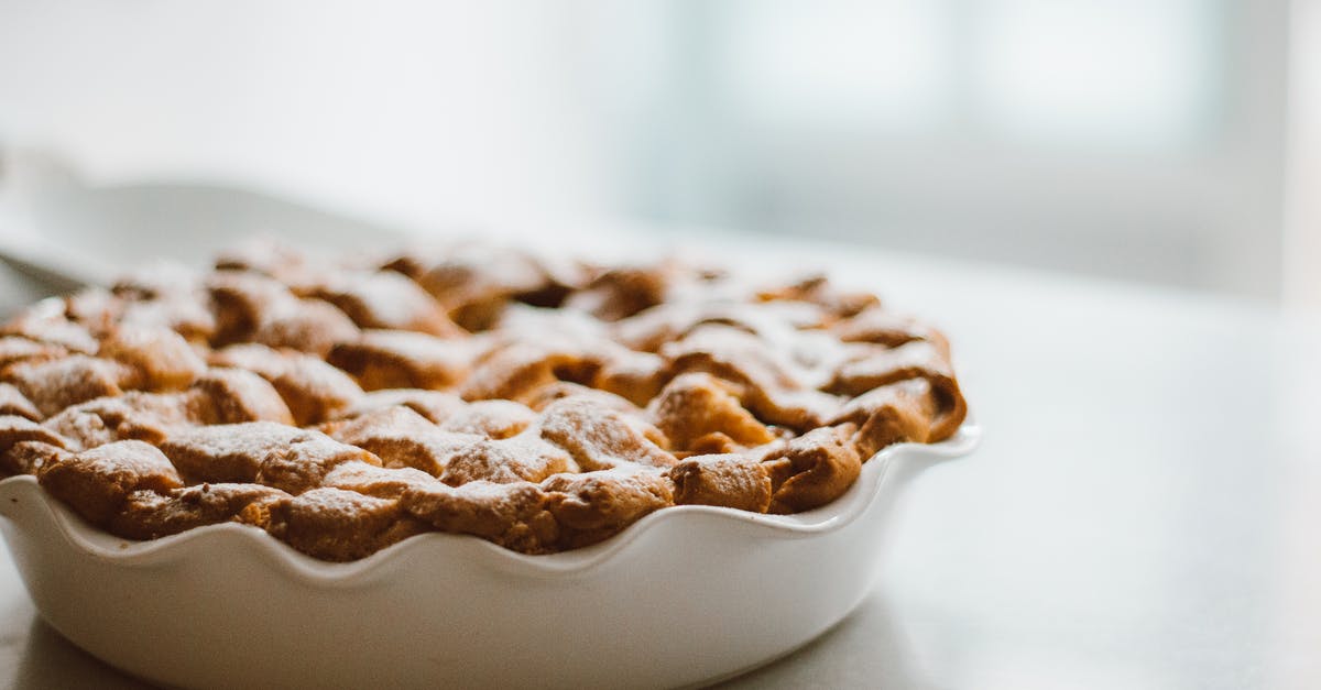 What are the proper dimensions for a 4 or 5 inch Pie Pan? - Brown Pie on a White Plate
