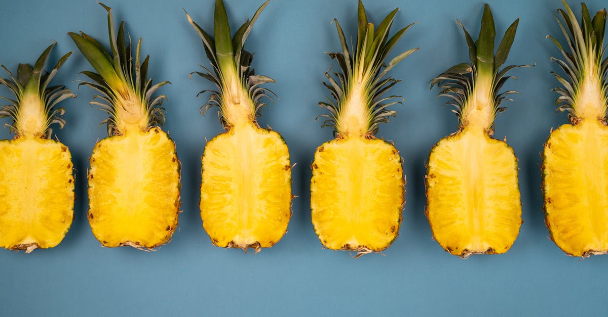 What can I substitute for pineapple juice in this recipe? - Halved pineapples on blue surface