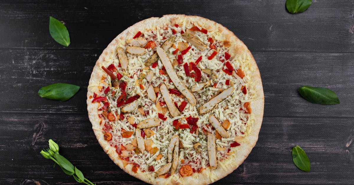 What can I use to flavor savory chicken stuffing instead of onion? - Tasty pizza with chicken near fresh basil leaves