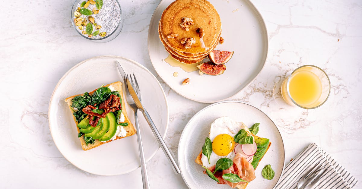 What can replace milk, for vegan pancakes without eggs? - Bread With Green Leaf on White Ceramic Plate