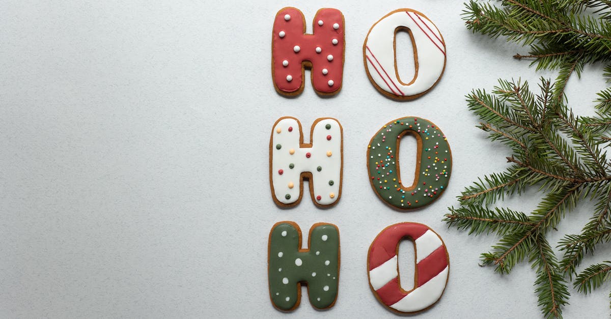 What caused my homemade "Nutella" to go bad? - Christmas cookies and fir branch on white background