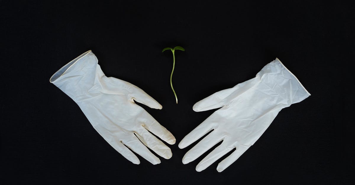What causes pollution when cooking? [closed] - Close-up of a Seedling and Surgical Gloves