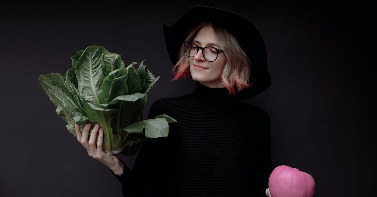 What elements in green leafy vegetables provide carbohydrates? - Woman in Black Turtleneck Long Sleeve Shirt Holding Pink Pumpkin and Green Lettuce