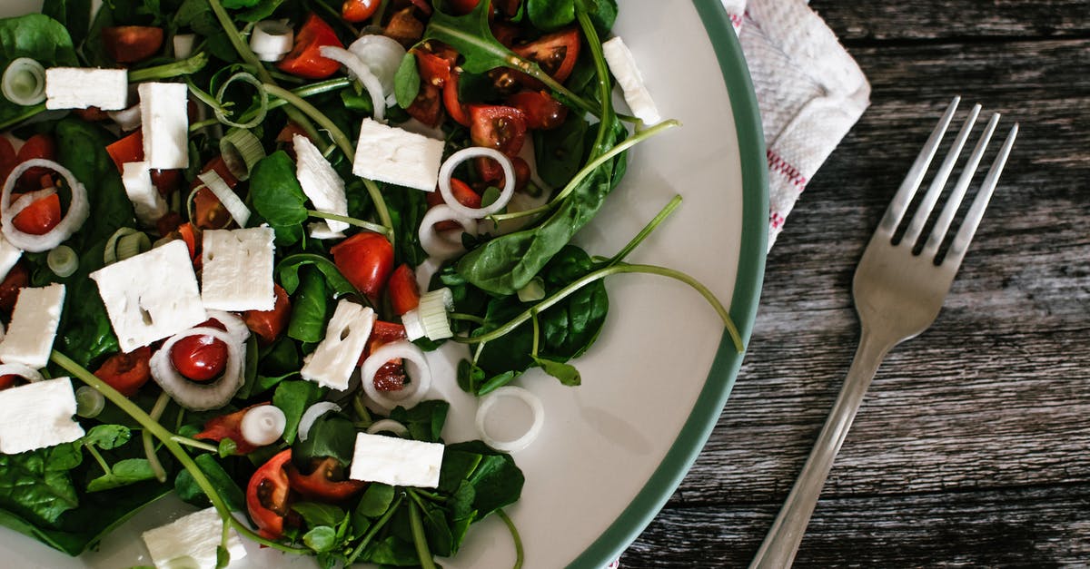 What helps against astringent mouthfeel from spinach or chard? - Vegetable Salad on White Ceramic Plate Beside Grey Stainless Steel Fork