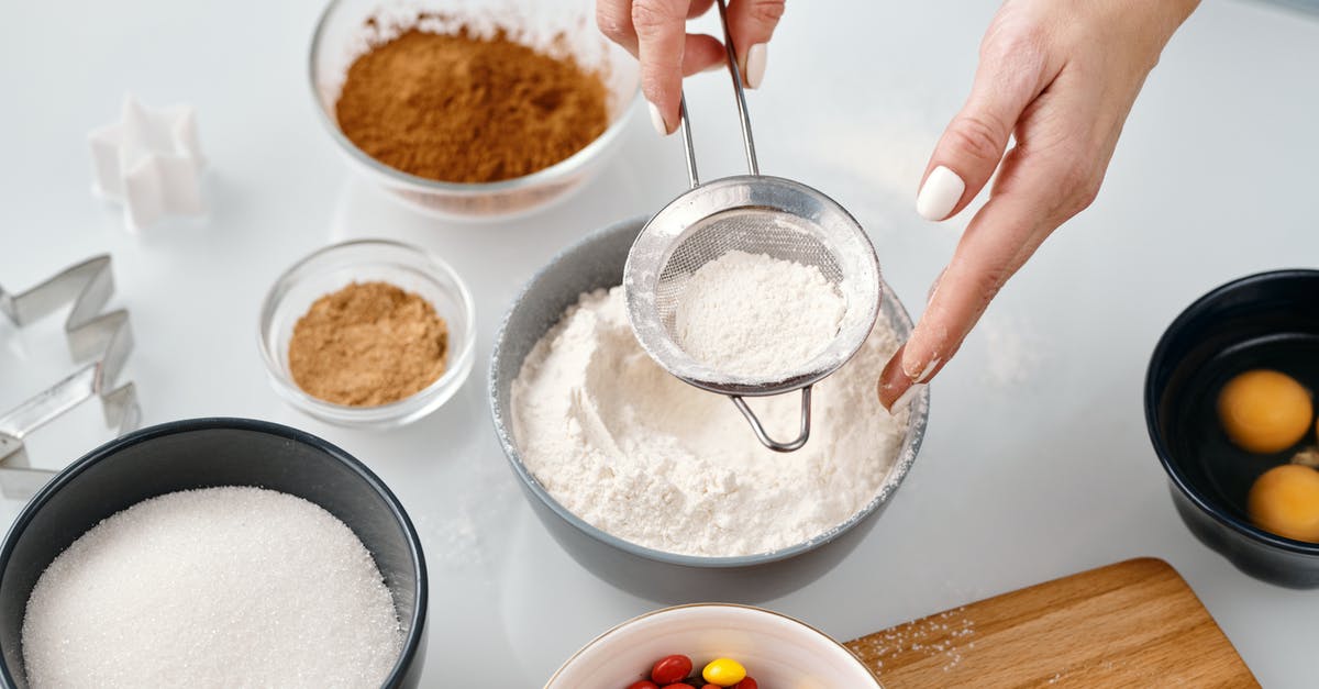 What ingredients make powdered sugar not gluten-free? - Person Holding Stainless Strainer With White Powder