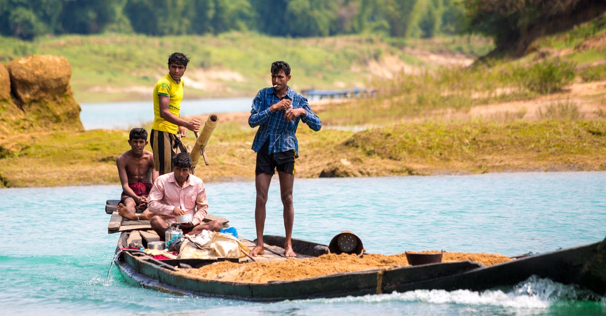 What is good water-pan placement for offset smoker - Photo of Men on Motorboat