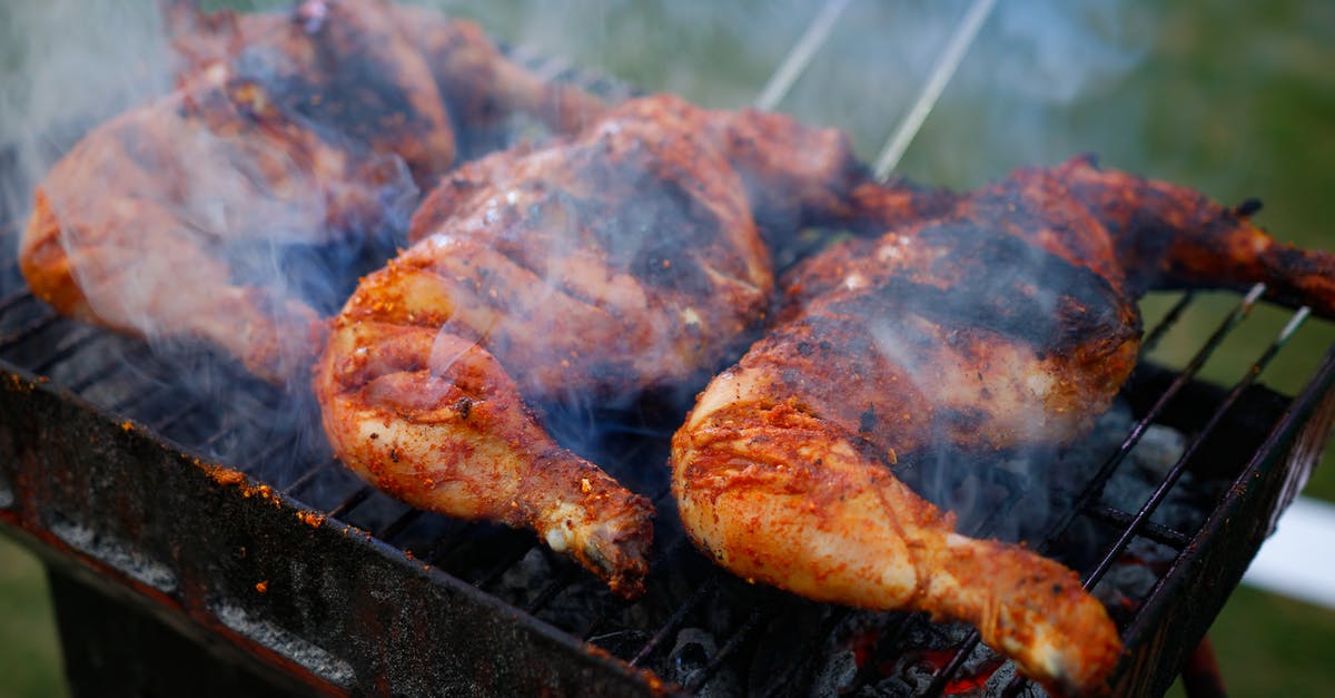 What is soy chicken and how is it prepared? - Grilled Meat on Black Charcoal Grill