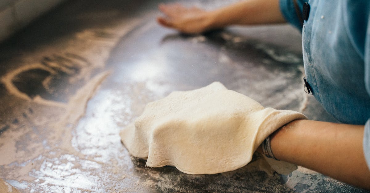 What is the best flour to use for pizza dough? - Person in Blue Shirt Holding a Pizza Dough