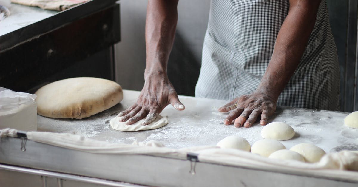 What is the effect of adding alkaline or acidic substances to wheat flour? - Man Preparing Dough For Bread