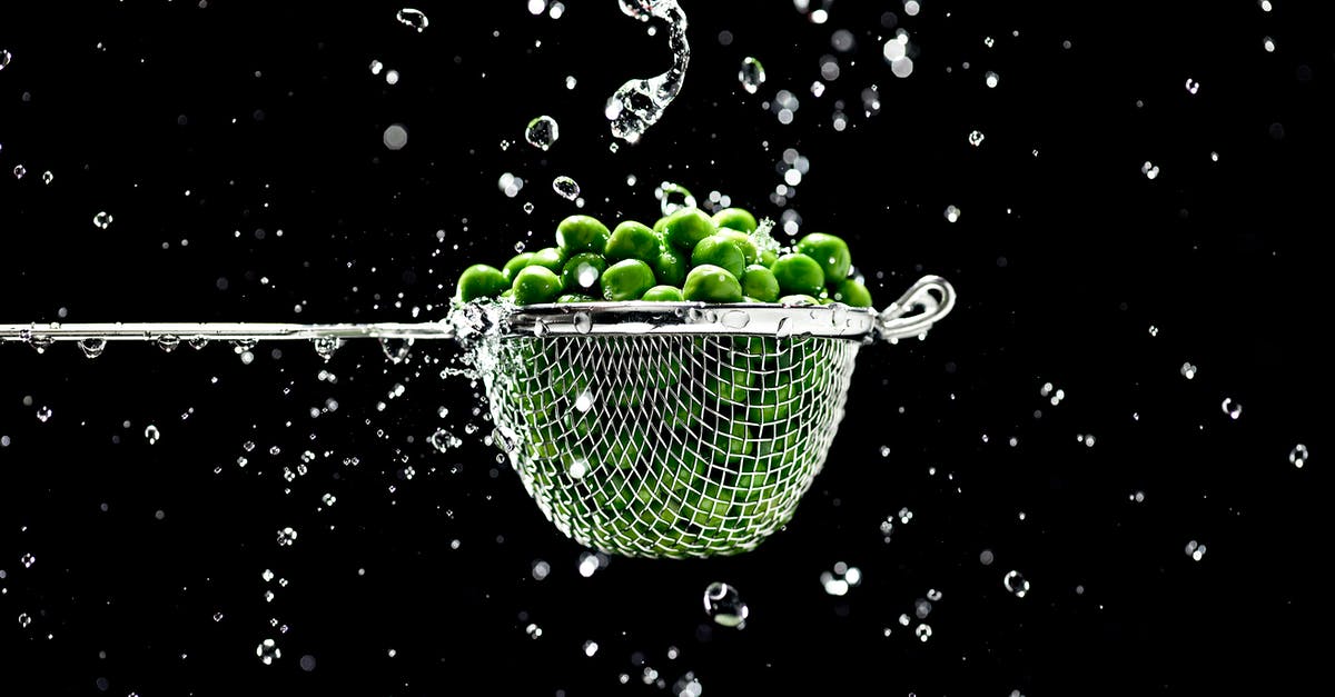 What is the point of washing produce in cold water? - Green Fruits in Strainer